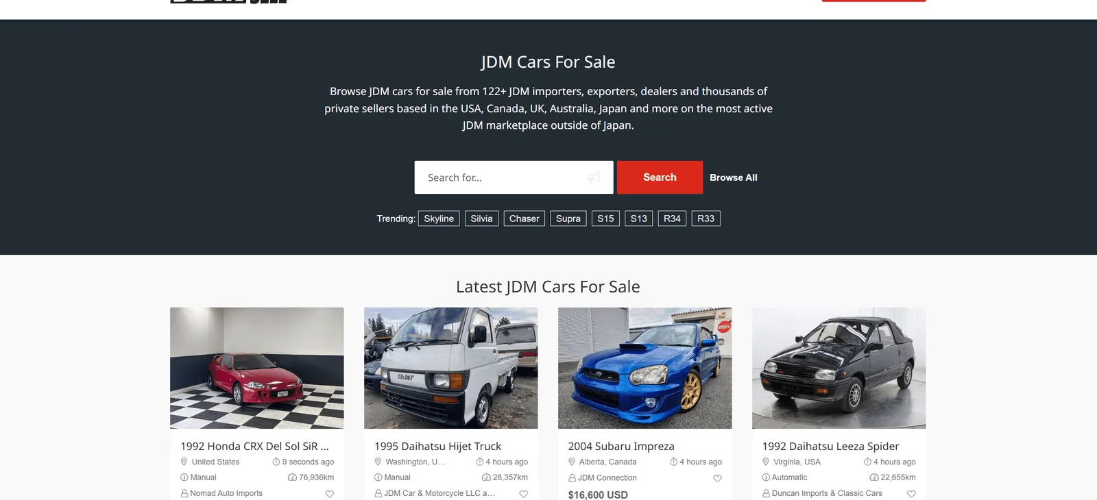 JDM Buy/Sell — marketplace for Japanese Domestic Market vehicles